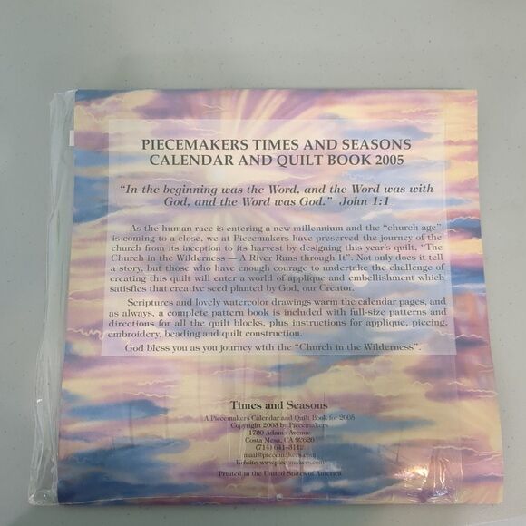 2005 Piecemakers Times And Seasons A Calendar & Quilt Book Patterns Instructions - Picture 2 of 2